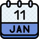 Calendar January Eleven Icon