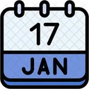 Calendar January Seventeen Icon