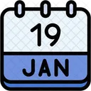 Calendar January Nineteen Icon