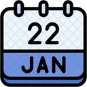 Calendar January Twenty Two Symbol