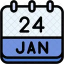 Calendar January Twenty Four Icon