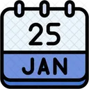 Calendar January Twenty Five Icon