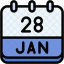 Calendar January Twenty Eight 아이콘