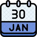 Calendar January Thirty Icon