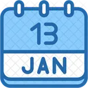 Calendar January Thirteen Icon