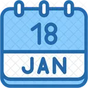 Calendar January Eighteen Icon