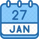 Calendar January Twenty Seven Icône
