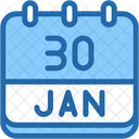 Calendar January Thirty Icon