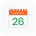 Calendar 26 January India Icon