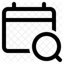 Calendar Search Magnifier Icon