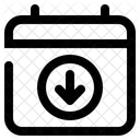 Calendar Download Down Arrow Icon
