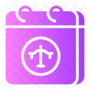 Calendar Time And Date Justice Scale Icon