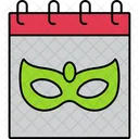 Mardi Gras Calendar Carnival Mask Symbol