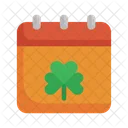 Calendar St Patricks Day Clover Leaf Icon