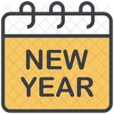Happy New Year Calendar Icon