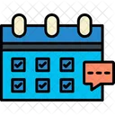 Calendar Chat Comments Icon