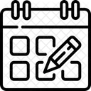 달력 편집기 연필 아이콘