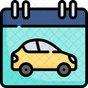 カレンダー、メカニック、車 アイコン