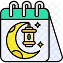 カレンダー、イスラム、日付 アイコン