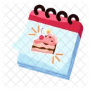 Calendar Party Happy Birthday Icon