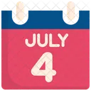 Calendar Usa Th Of July Icon