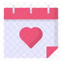 Calendar Date Heart Icon