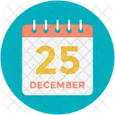 Calendar Date Christmas Icon