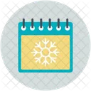 Calendar Date Snowflake Icon