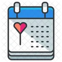 Calendar Valentine Day Icon