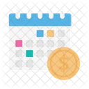 Calendar Deadline Dollar Icon