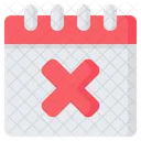 Calendar Cross Delete Icon