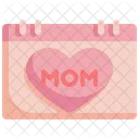 Calendar Heart Mothers Icon