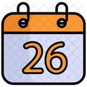 Calendar 26 January Date Icon