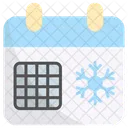 Calendar Winter Christmas Icon