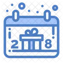 Calendar Gift Box Hand Icon