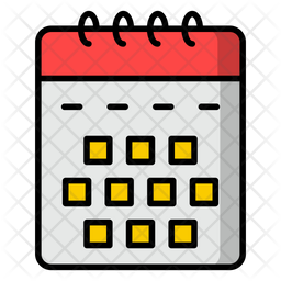 Calendar Icon - Download In Colored Outline Style