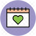 Calendar Heart Valentine Icon