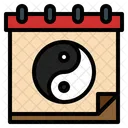 Calendar Lunar Taoism Yinyang Chinese New Year Icon