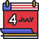 Calendar Th Of July Time Date Independence Day Icon