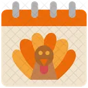 Calendar Thanksgiving Turkey Icon