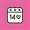 Calendar Valentines Day Icon