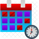 Calendar Clock Time Management Icon