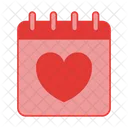 Calendar Valentine Love Icon