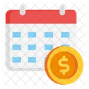 Calendar Salary Money Icon