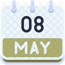 Calendar May Eight Icon