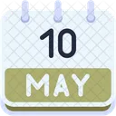 Calendar May Ten Icon