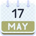 Calendar May Seventeen Icon