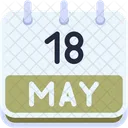 Calendar May Eighteen Icon