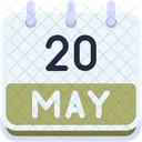 Calendar May Twenty Icon