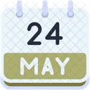 Calendar May Twenty Four Icon